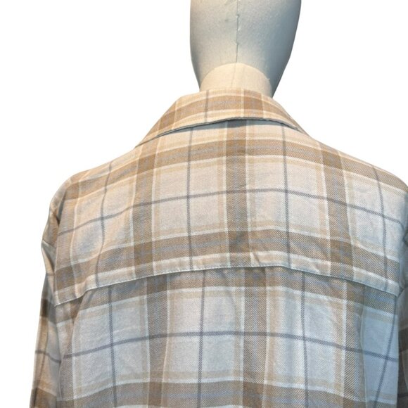 Copper Key Checked Plaid Button Front Flannel Shirt Size L JR - Picture 4 of 6